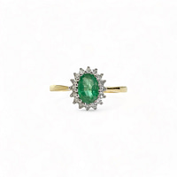 vintage entourage ring smaragd en diamant