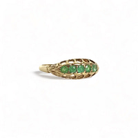 tweedehands smaragd ring goud