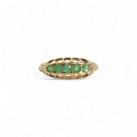 vintage boot ring smaragd