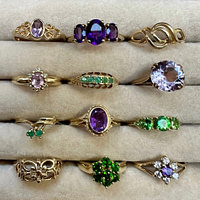 vintage tweedehands ringen van goud