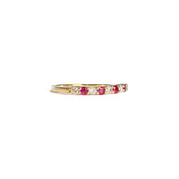 robijn en diamant eternity ring 9 karaat goud