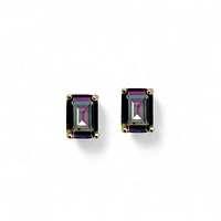 oorknopjes mystic topaz 10 karaat goud