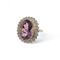 amethist vintage ring diamant cluster