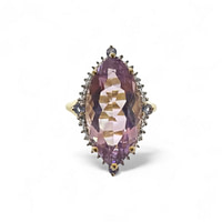 vintage cocktail ring amethist marquise cut