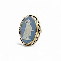 vintage hygieia wedgwood ring 9k goud
