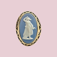vintage wedgwood ring jasperware 9 karaat goud hygieia