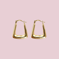 gouden oorbellen van 9 karaat handbag model