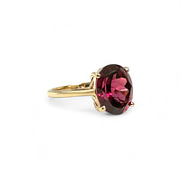 roze toermalijn solitair ring tweedehands goud