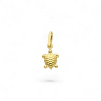 schildpad gouden hangertje 3d bol