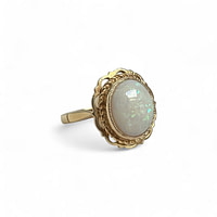 vintage gouden opaal ring cabochon