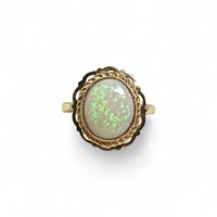 vintage opaal ring van 9kt goud
