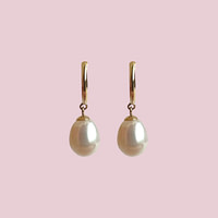 gouden parel oorbellen 9 karaat hangers