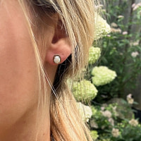 Opaal vintage oorknopjes goud 9kt