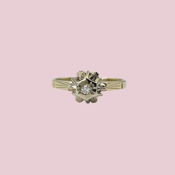 vintage diamant ring art deco stijl