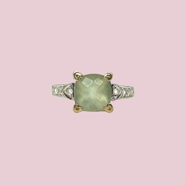 toermalijn ring vintage gouden ring met cushion cut toermalijn