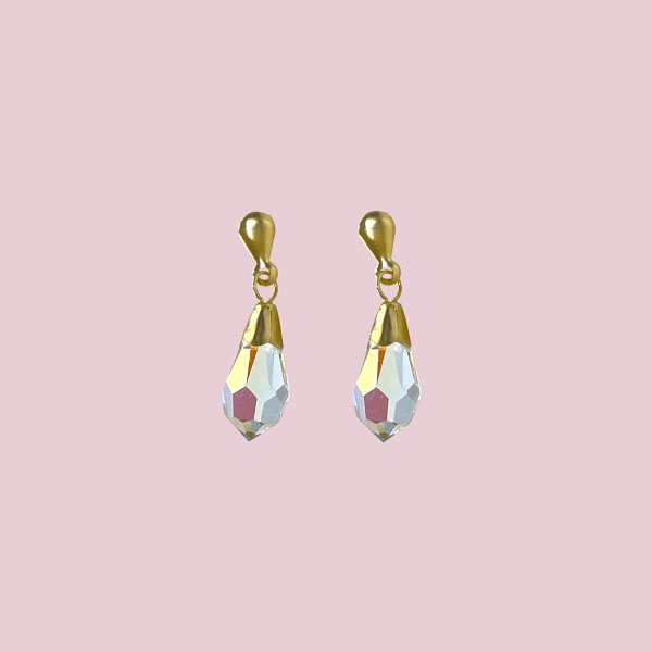 gouden oorbellen kristal druppels oorhangers