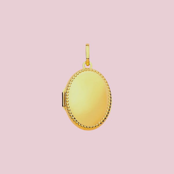 vintage gouden locket hanger medaillon ovaal