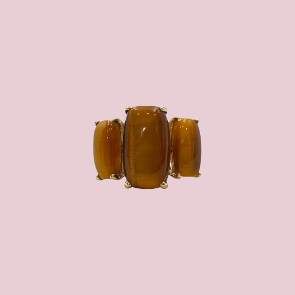 vintage tijgeroog ring trilogie tiger eye