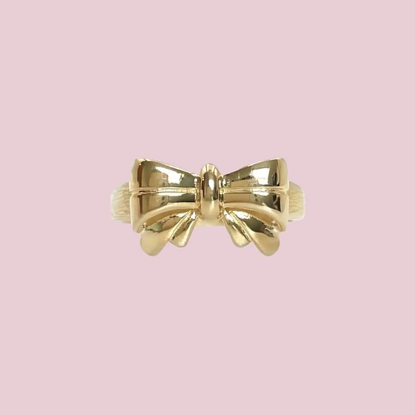 vintage gouden ring met strikje