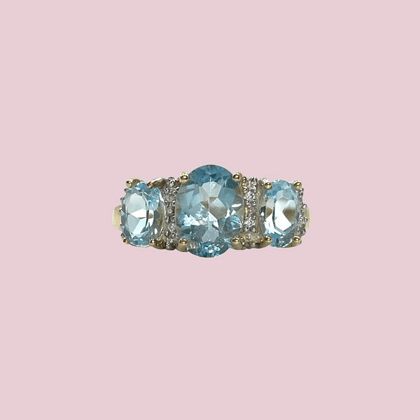 topaas trilogie ring met diamant
