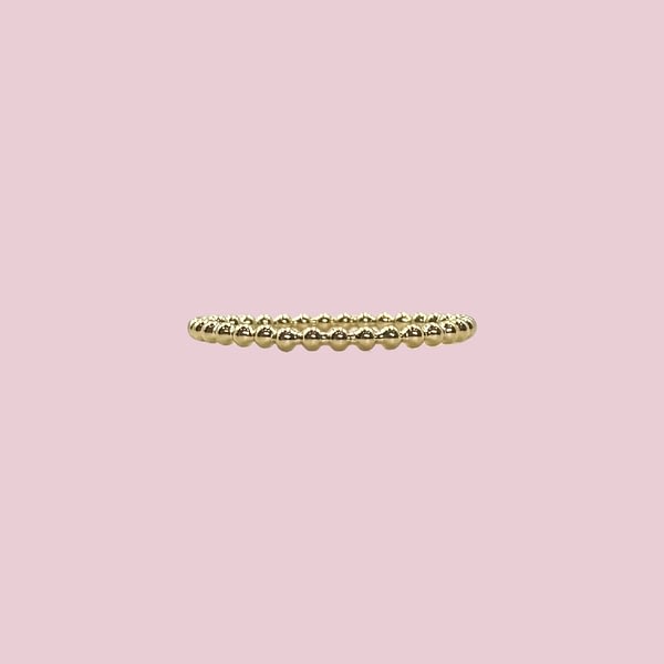 gouden bolletjes ring aanschuifring 14 karaat
