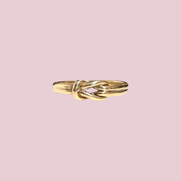 vintage ring knoopje goud