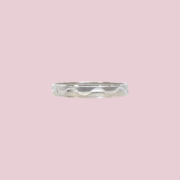 vintage witgouden band ring 18k