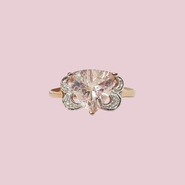 vintage ring rose goud morganiet
