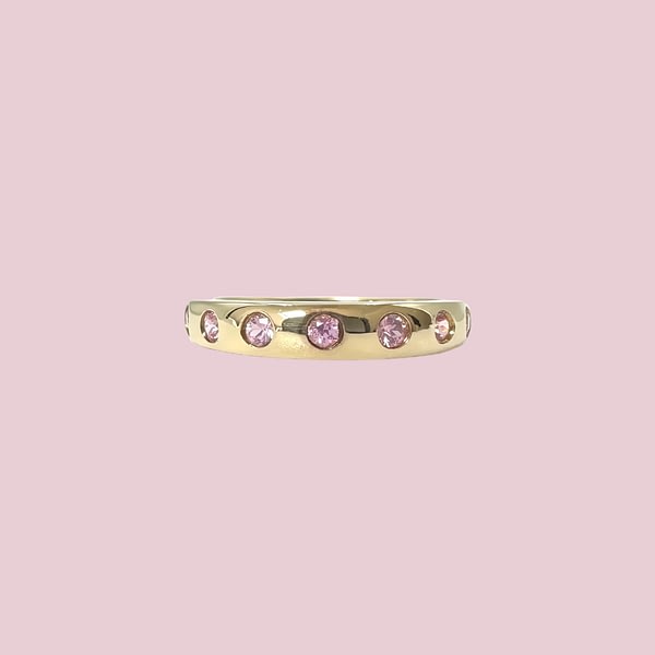 vintage ring roze topaas goud
