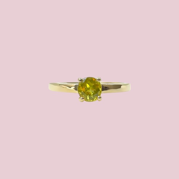 vintage ring sphene groen