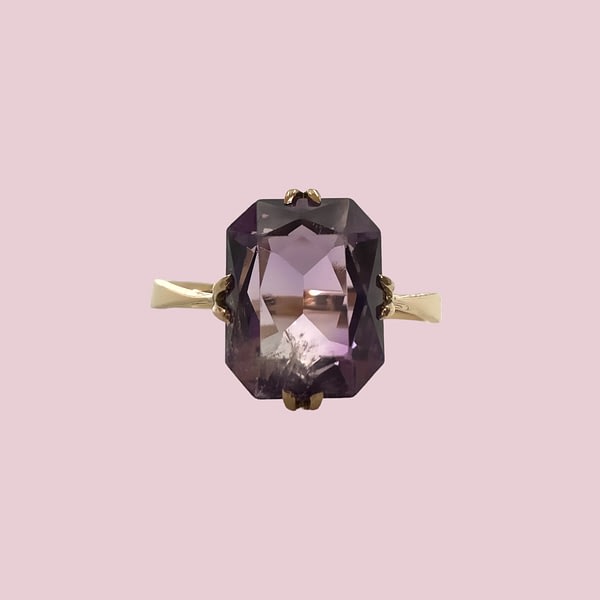 vintage amethist ring goud