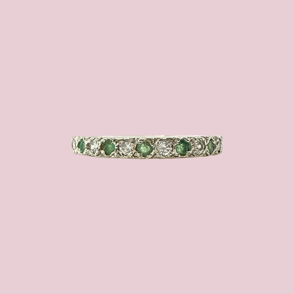 vintage smaragd rij ring