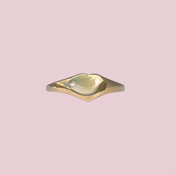 vintage pink ring hart zegel