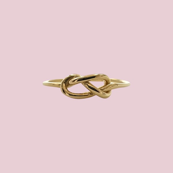 knoopje ring van 14 karaat goud vintage