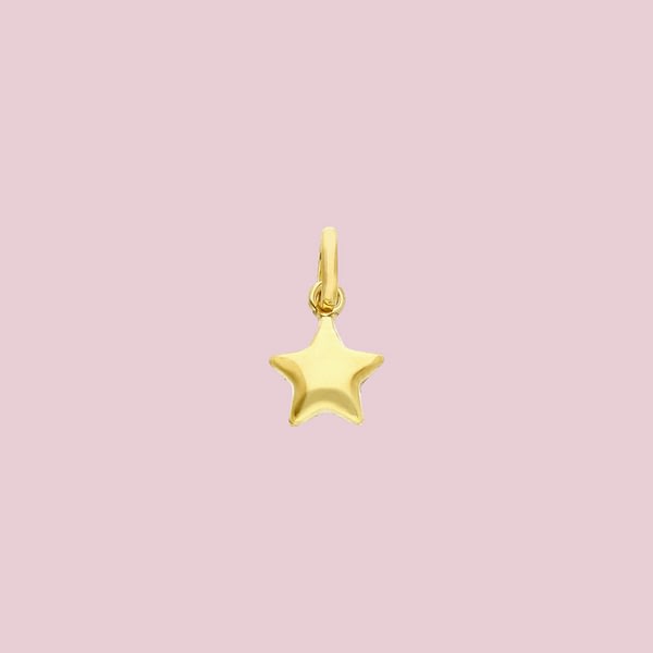 hangertje met sterretje van 9k goud