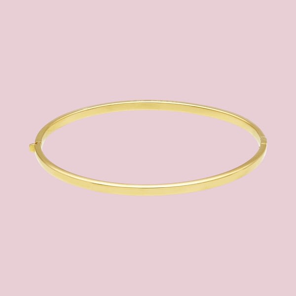 bangle armband rechthoekig 14 karaat goud