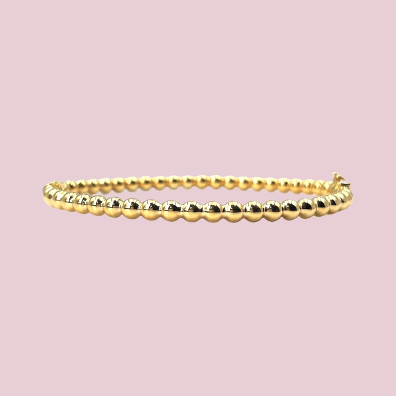 bangle van goud met bolletjes bubble bangle armband