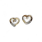 vintage hart stekers 9k goud en diamant