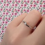 diamant verlovingsring van witgoud 9k