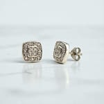 vintage diamant cluster oorknopjes