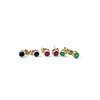 vintage gouden oorstekers met edelsteen saffier robijn smaragd