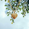 medaillon hartje locket versierd 9 karaat goud vintag