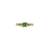 9k smaragd en diamant ring vintage goud