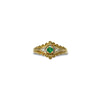 vintage ring smaragd en diamant zegel ring victoriaans