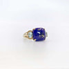 lapis lazuli ring met topaas vintage