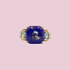 vintage ring lapis lazuli goud