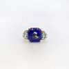 vintage ring lapis lazuli goud 9k