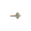 gouden ring met opaal en cluster