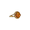 vintage citrien ring rubover 9 karaat goud