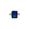 vintage ring blauwe steen rechthoekig spinel